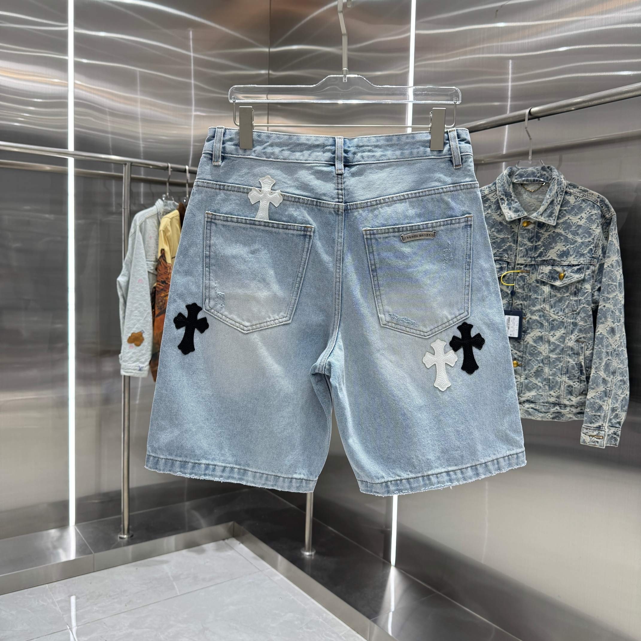 Chrome H Denim shorts
