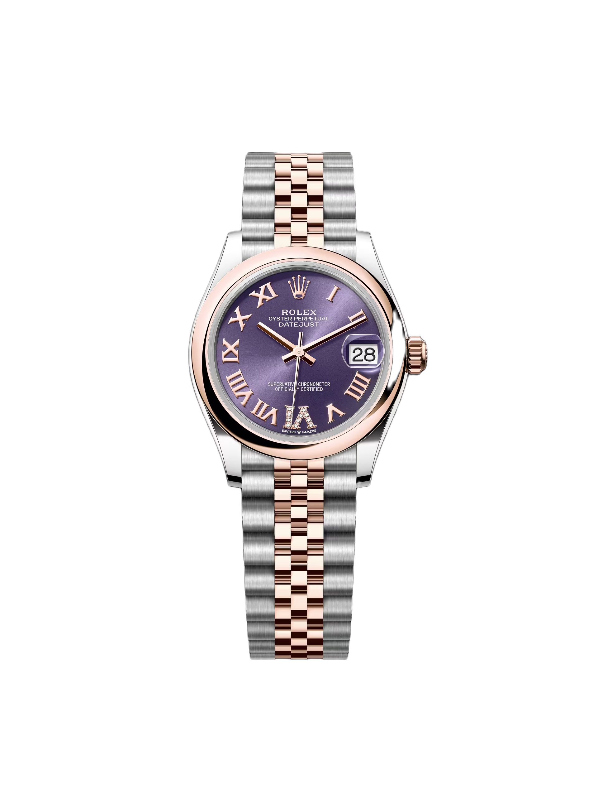 Rolex Datejust m278241-0019/0020 Aubergine 31mm Dial Oyster Bracelet Watch