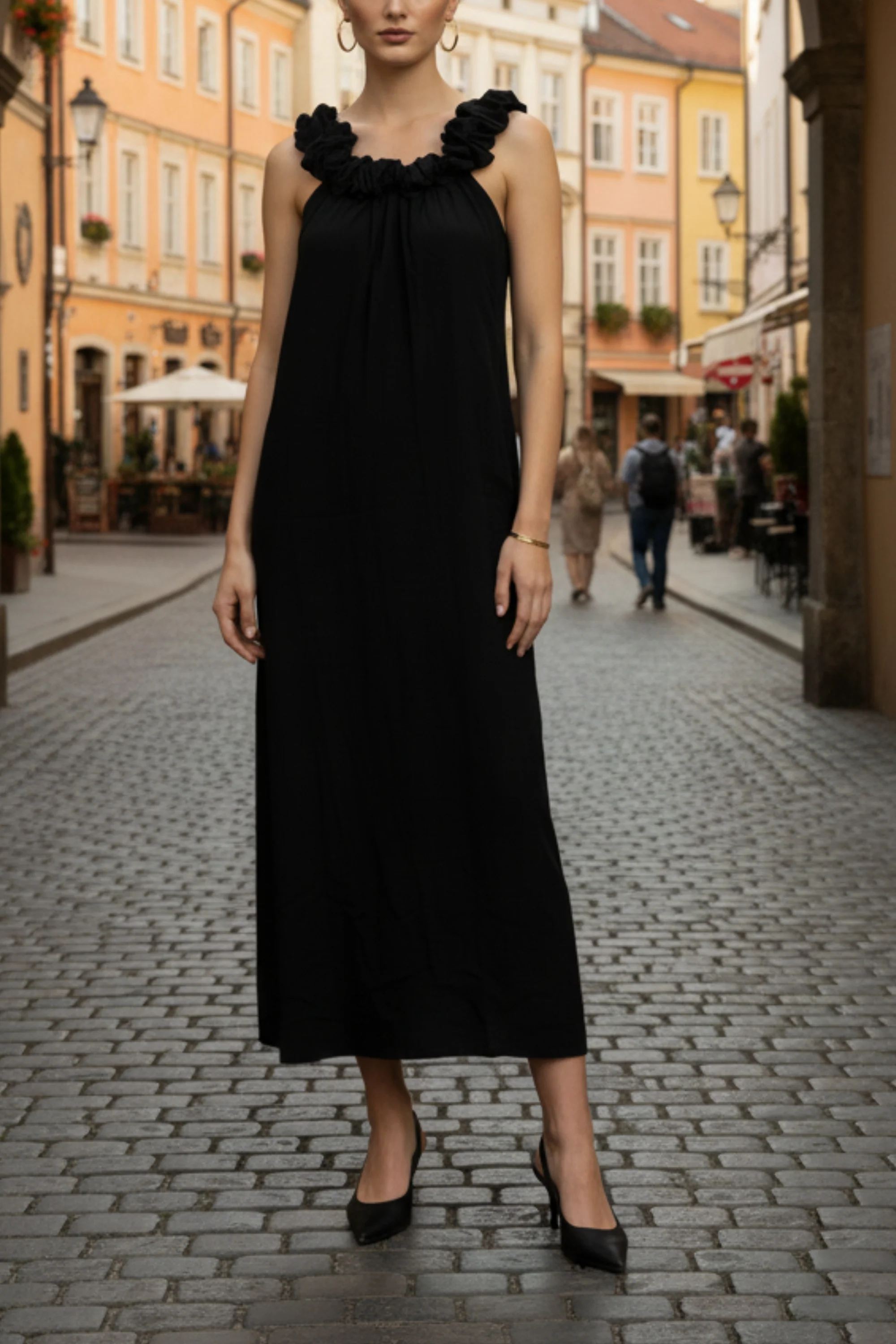 Barely Black Ruffle dress