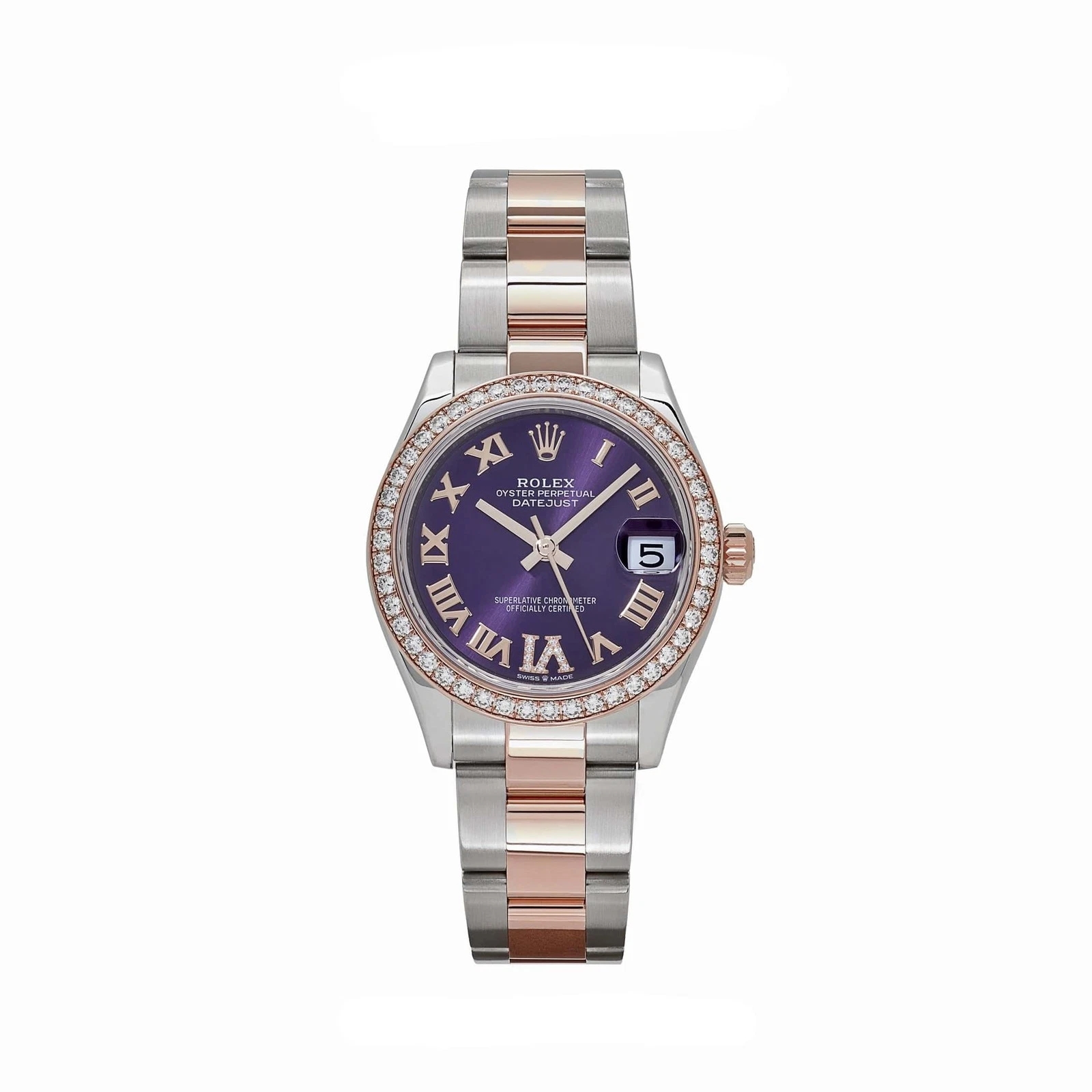【Super Clone】RLX Datejust m278381-0015/0016 Aubergine Roman Dial 31mm Oyster Bracelet