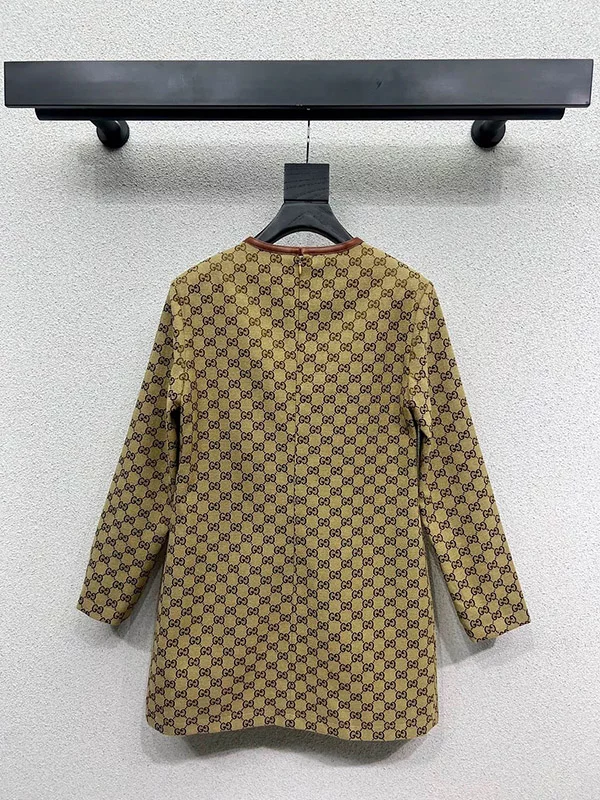 Khaki Jacquard Dress QZ-93130