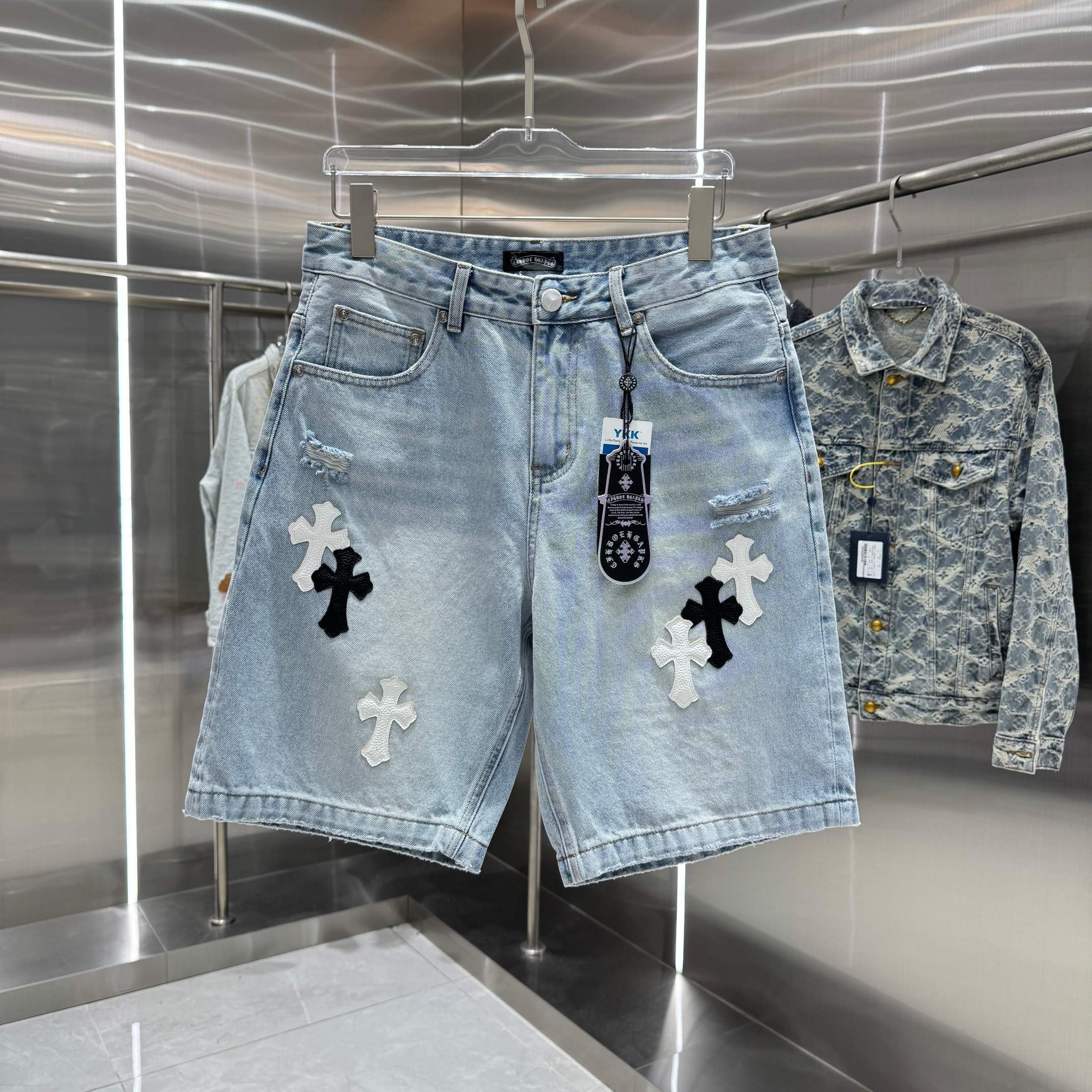 Chrome H Denim shorts