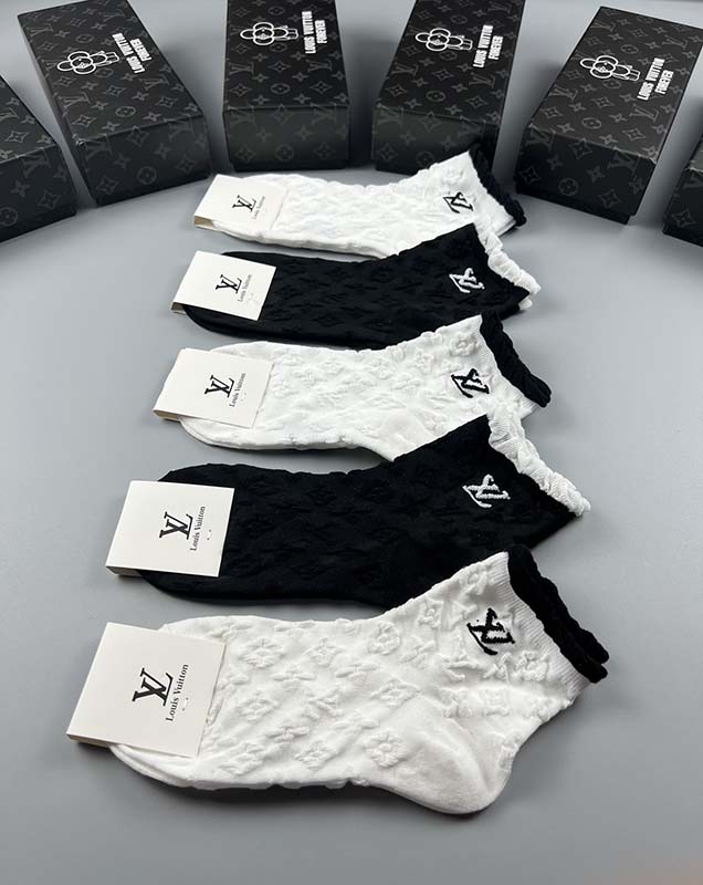 Set of 5 Pairs of Cotton Breathable Ankle Socks WZ-924000236