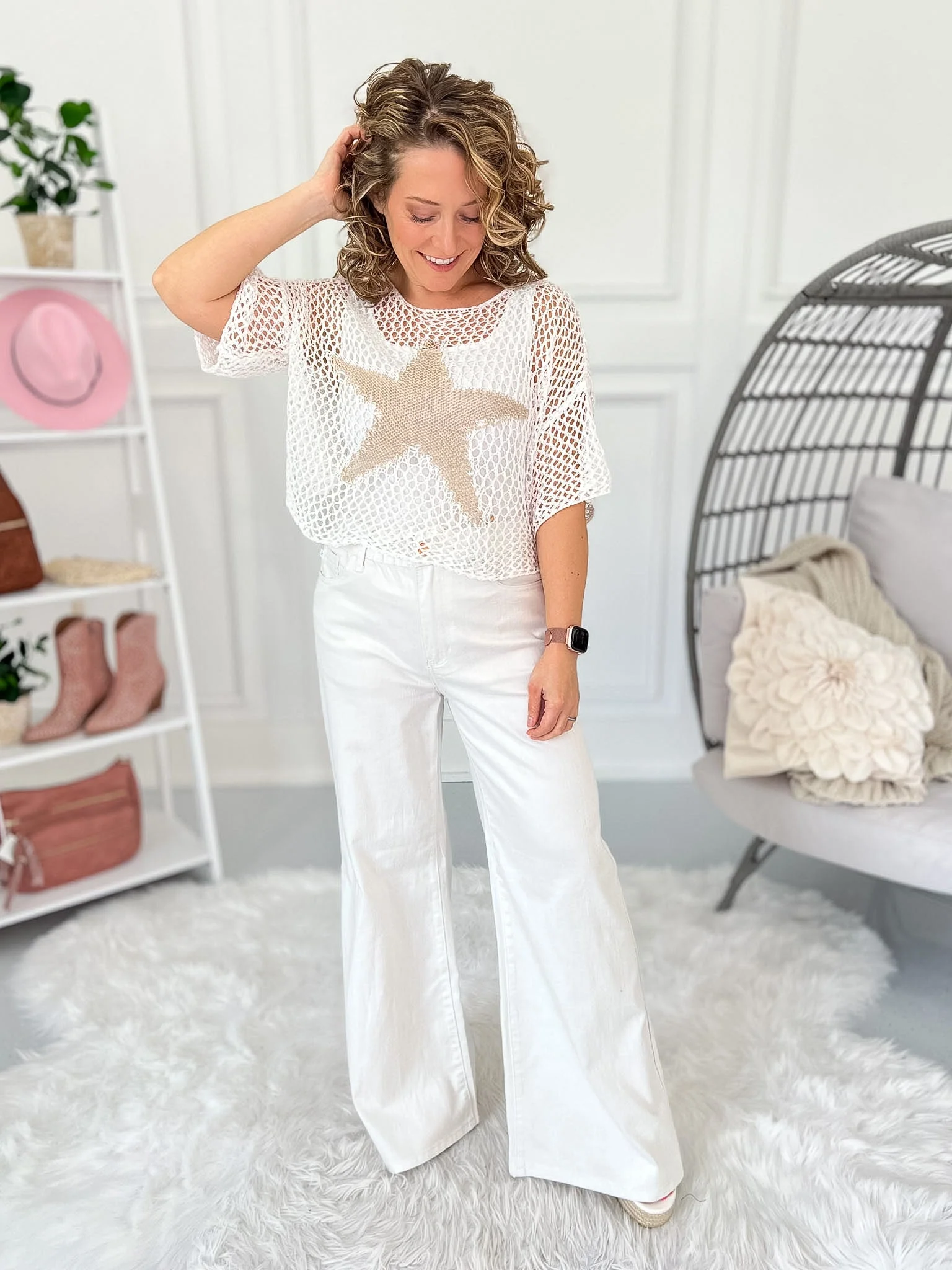 Star Of The Show Crochet Top- Final Sale
