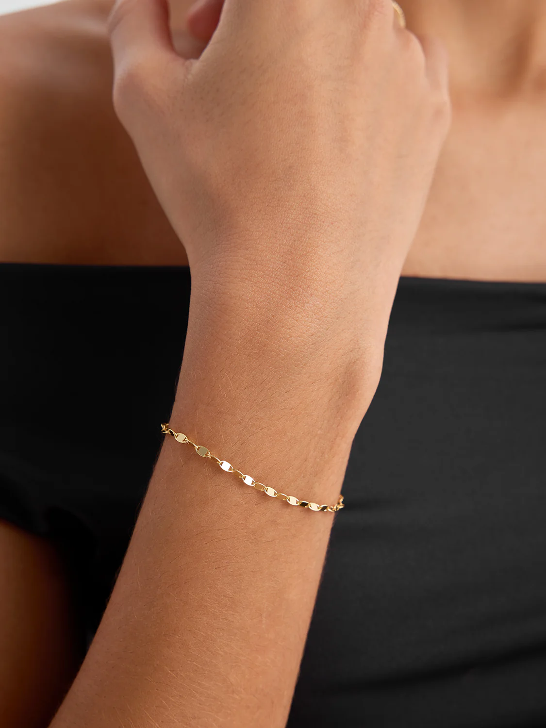 Flat Link Chain Bracelet