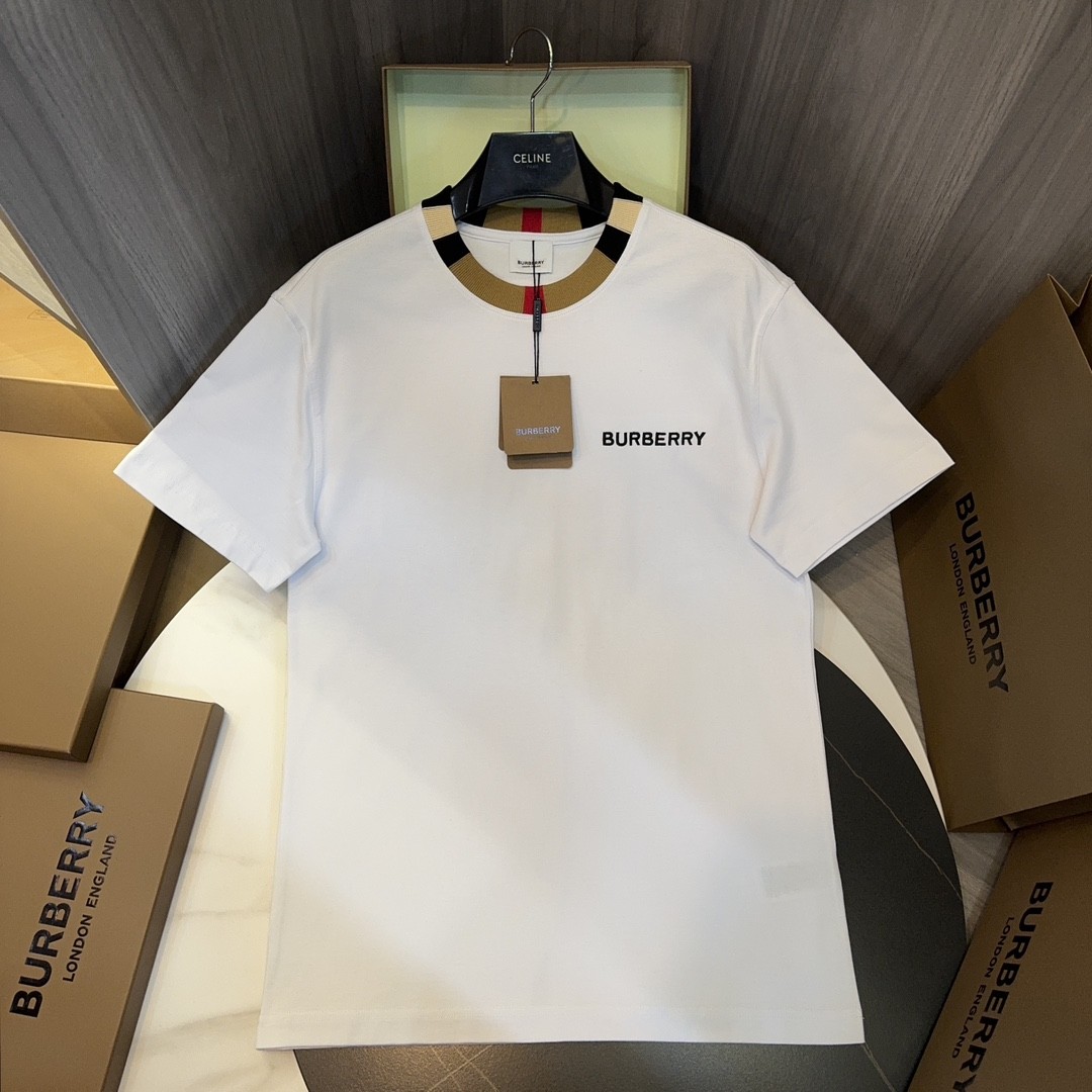BBR 2024ss latest logo embroidered cotton short-sleeved t-shirt