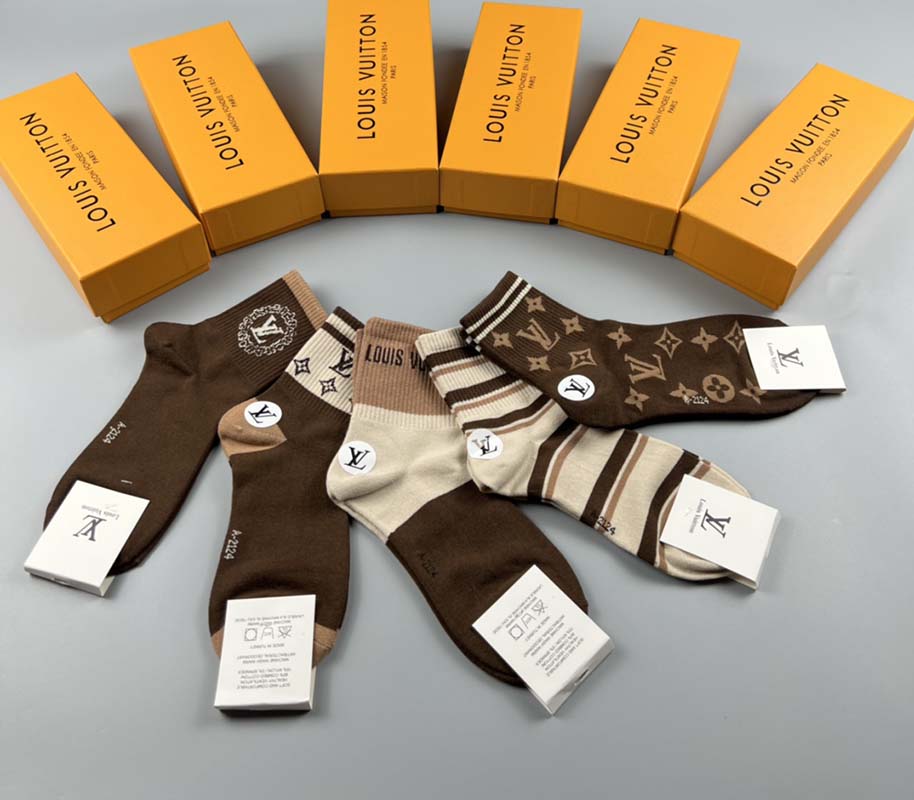 Set of 5 Pairs of Cotton Breathable Crew Socks WZ-924000249
