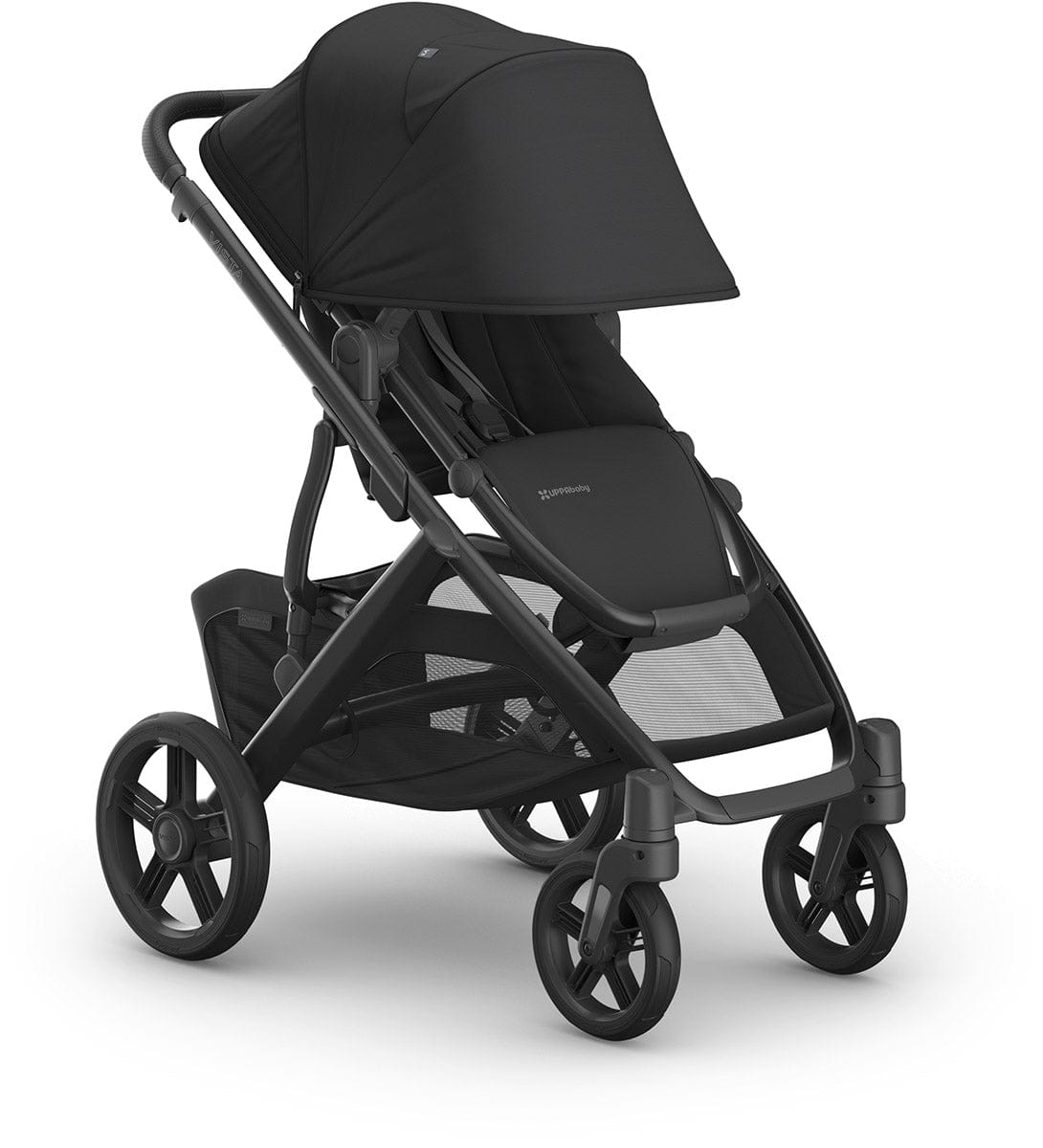 UPPAbaby Vista V3 Single-to-Double Stroller - Jake (Charcoal / Carbon Frame / Black Leather)