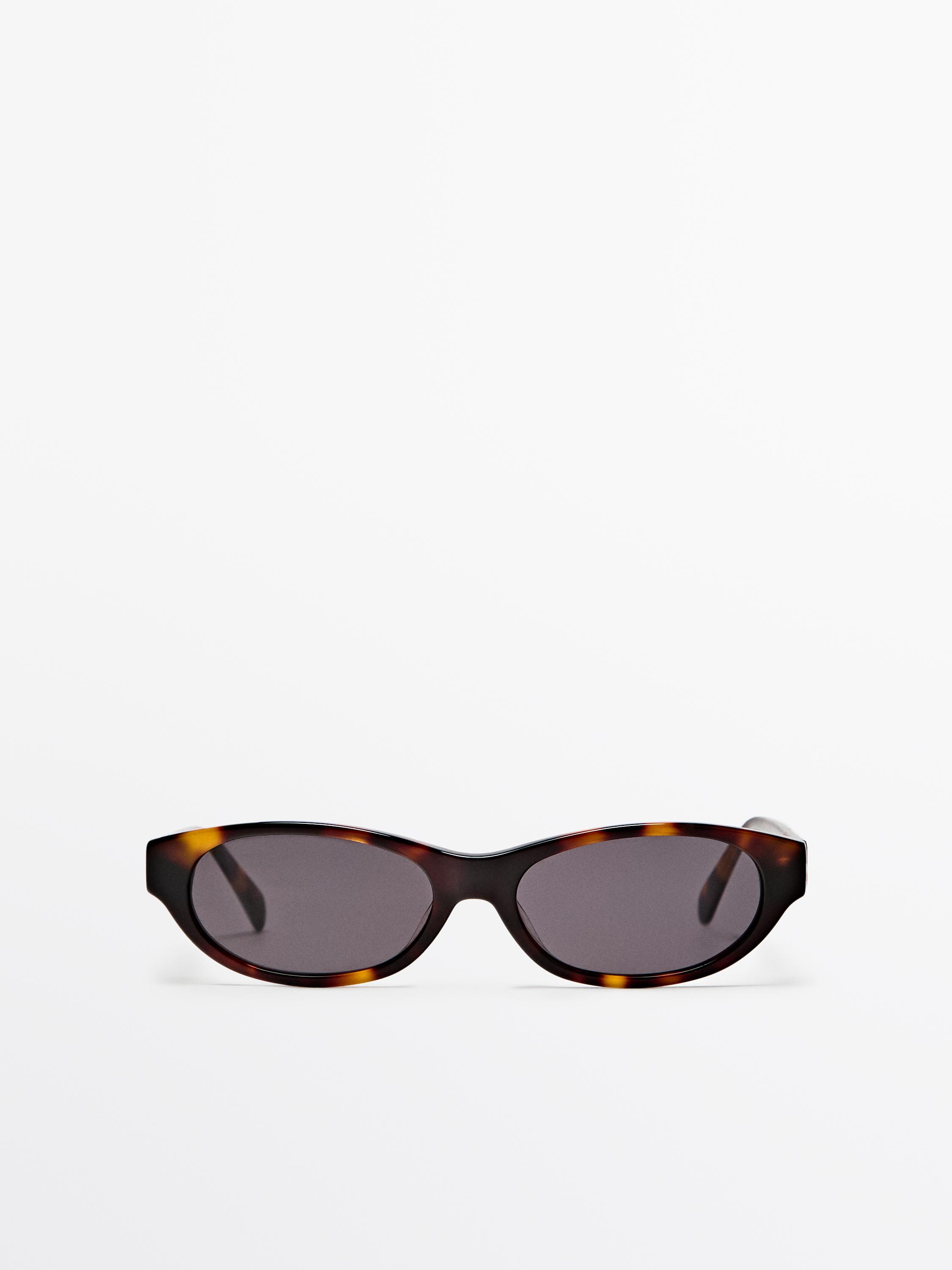 Gafas de sol estrechas efecto carey