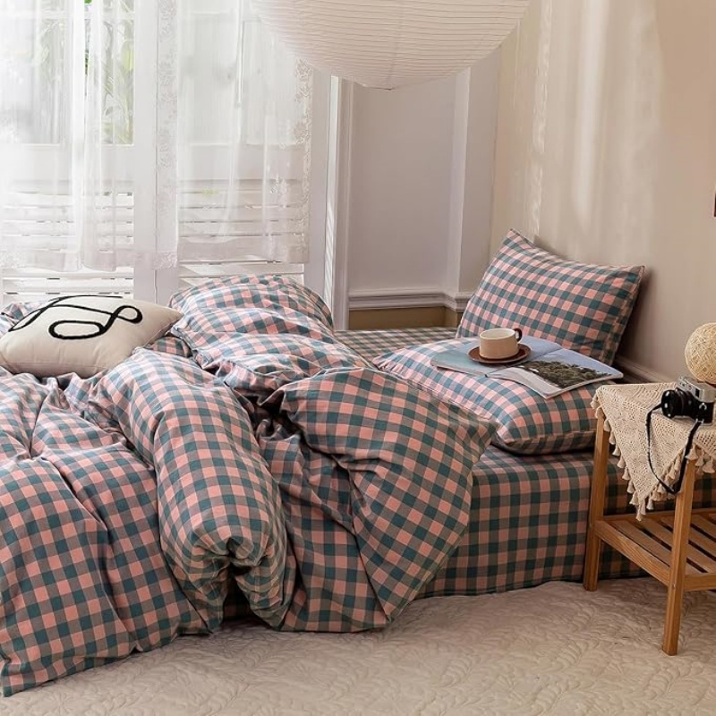 Plaid Duvet Cover Set