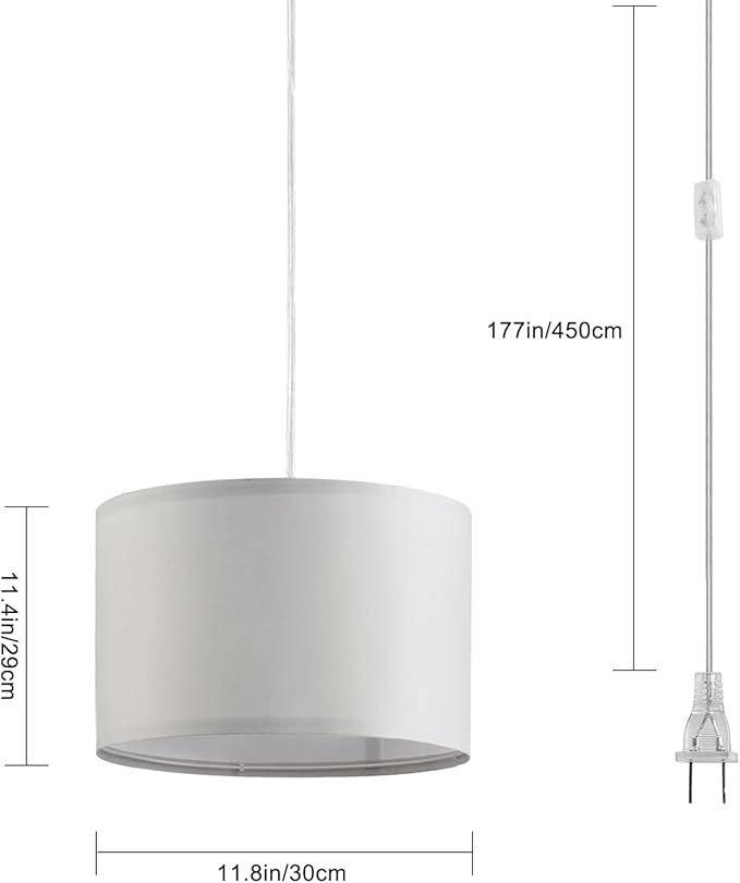 LUMISCAPE 2 Pack Plug in Pendant Light