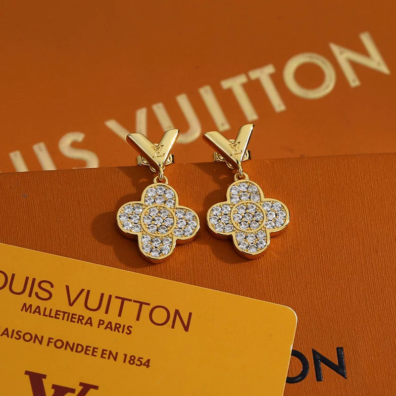 Fashion Stone-set Flowers Earrings ED-931321