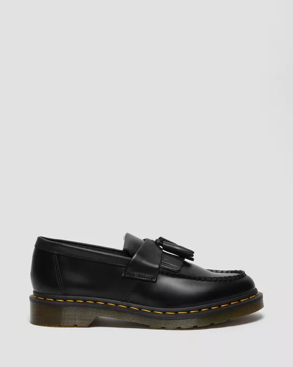 Adrian Yellow Stitch Smooth Leather Tassle Loafers
