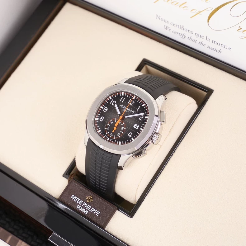 Patek Philippe Aquanaut Black Dial Automatic Men’s Chronograph Watch 5968A-001