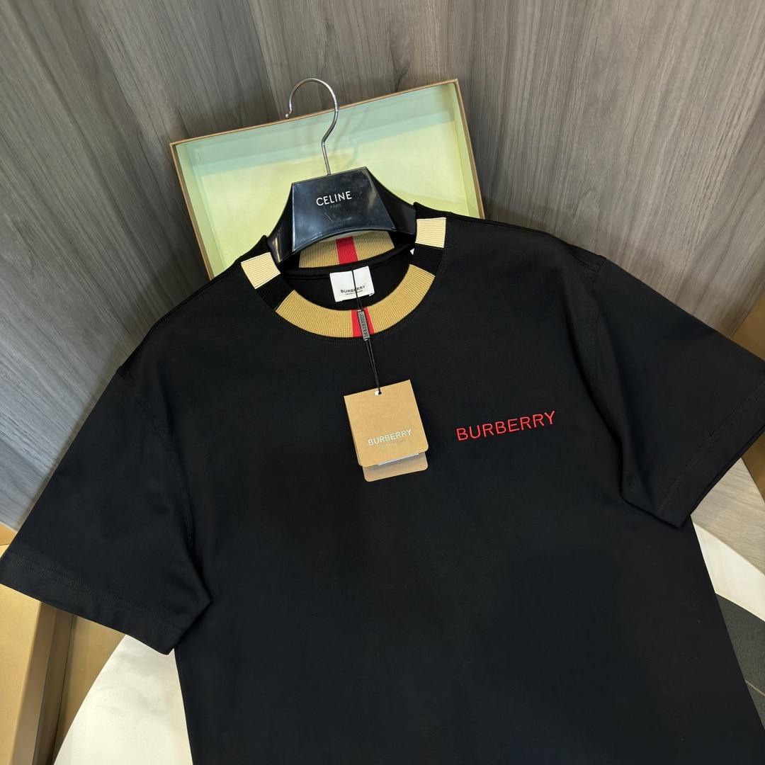 BBR 2024ss latest logo embroidered cotton short-sleeved t-shirt