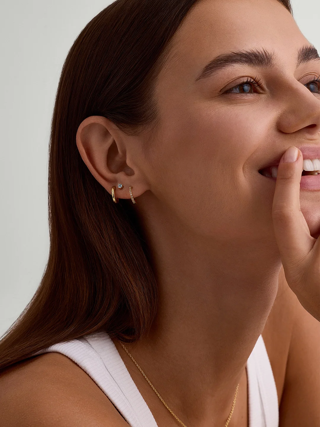 Mini Blue Topaz Studs