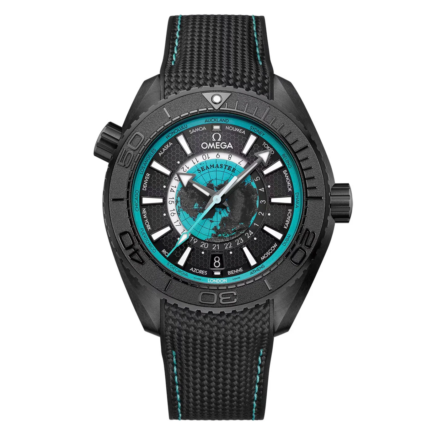 Omega Seamaster Planet Ocean 600M Worldtimer Automatic 45.5mm 215.92.46.22.01.006