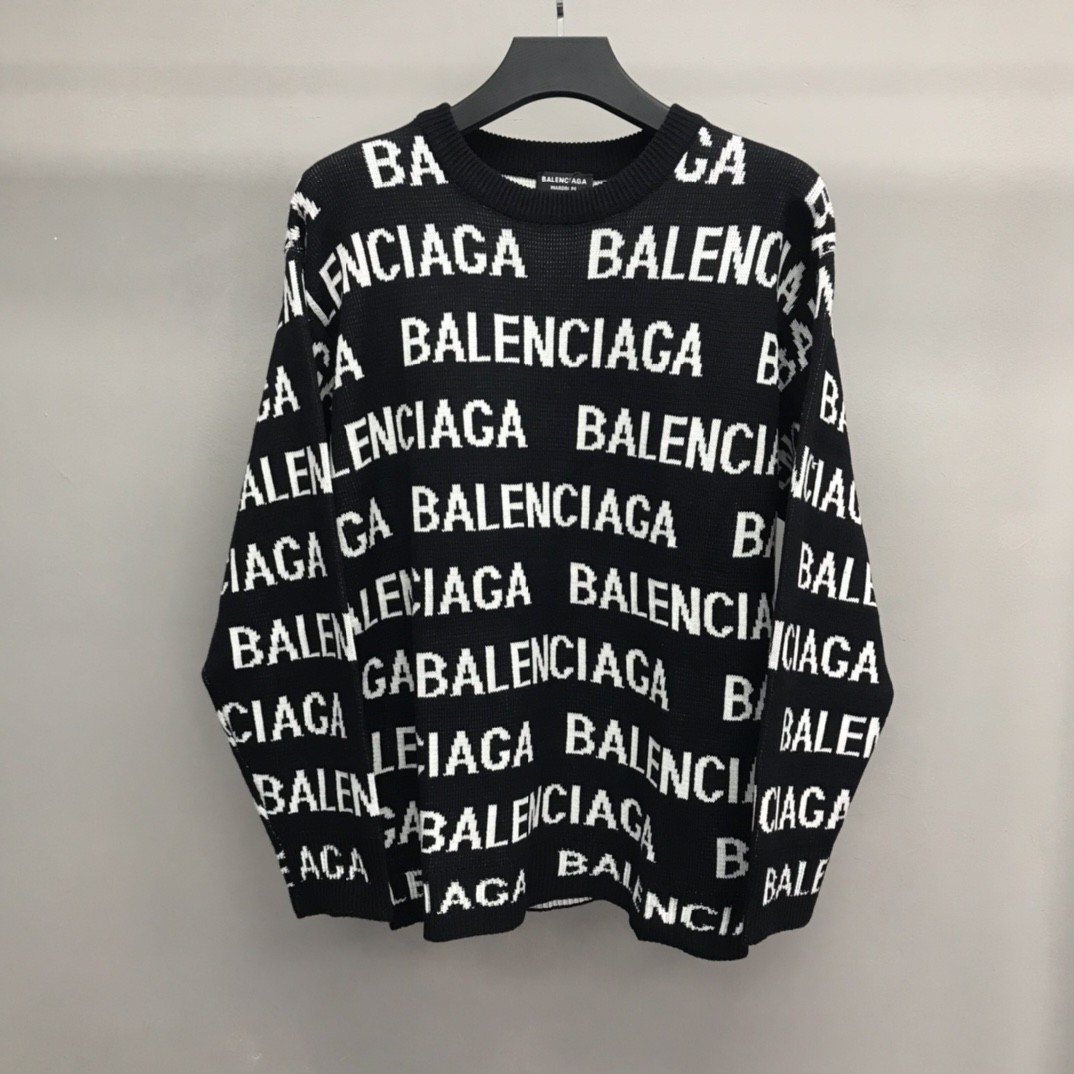 BLCG full-print subtitle sweater