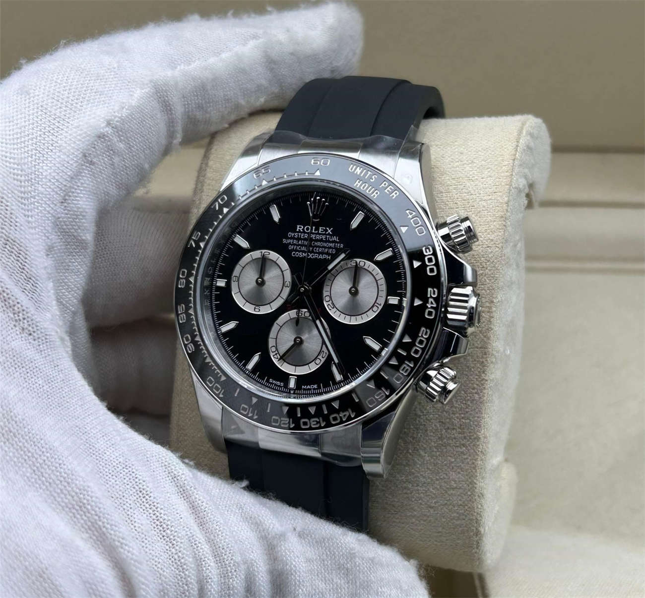 Rolex Daytona 126519LN Replica – Clean Factory White Gold Black Dial