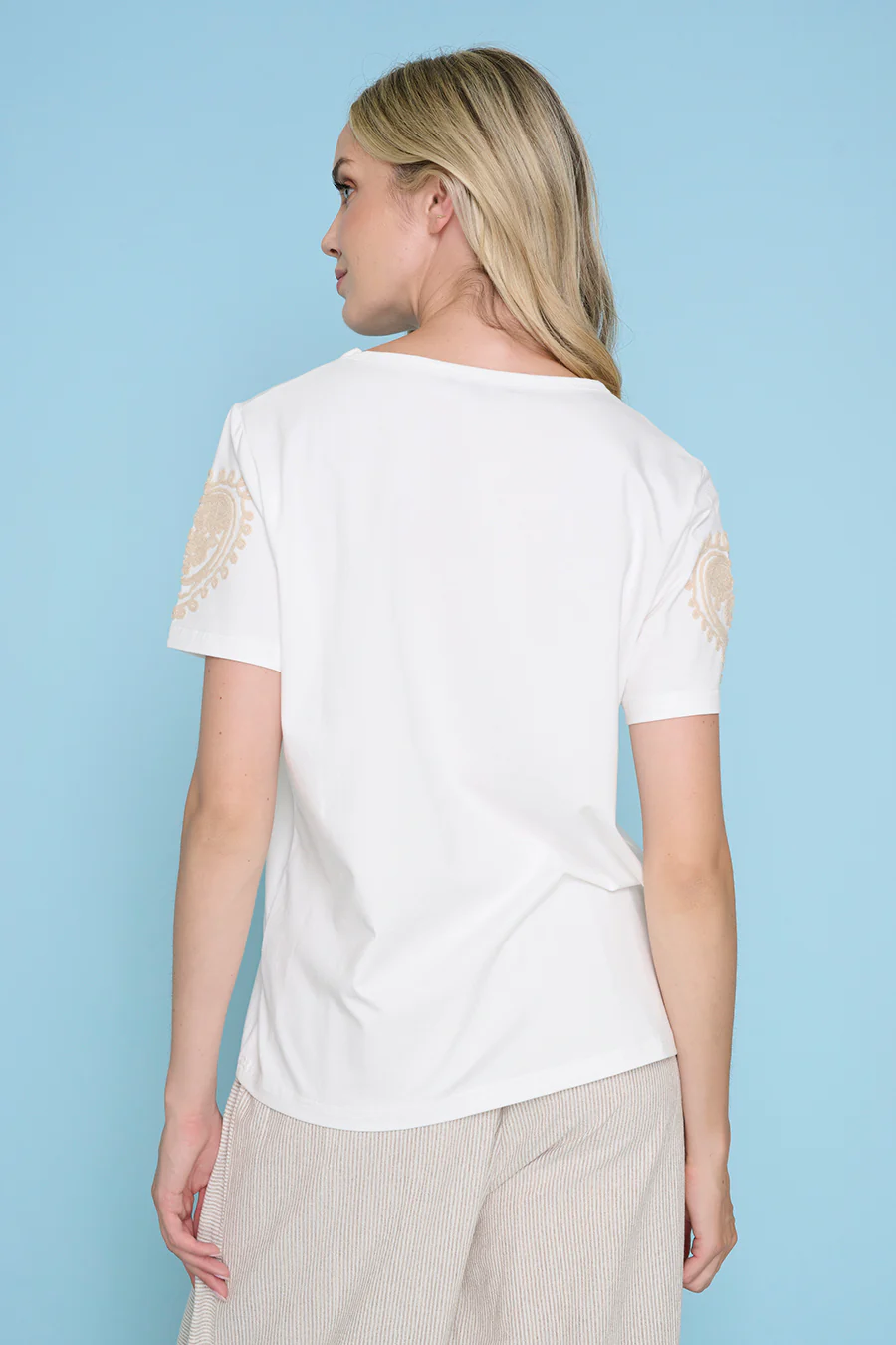 Yarn-Embroidered Top
