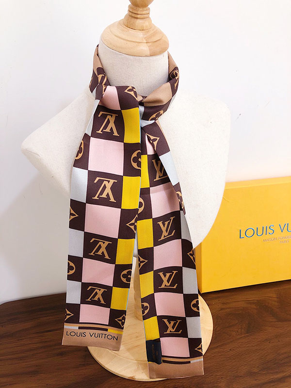 120x8cm Squares Handbag Ribbon Scarf Neck Bow WJ-987025