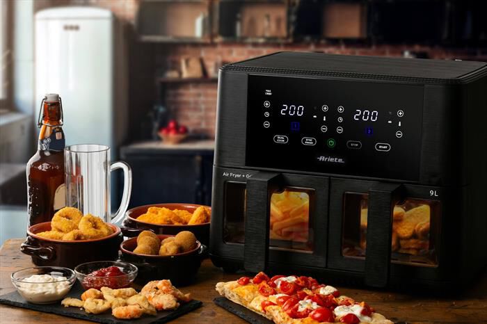 ARIETE - Friggitrice ad aria doppia 4631 9L 2400W-Nero