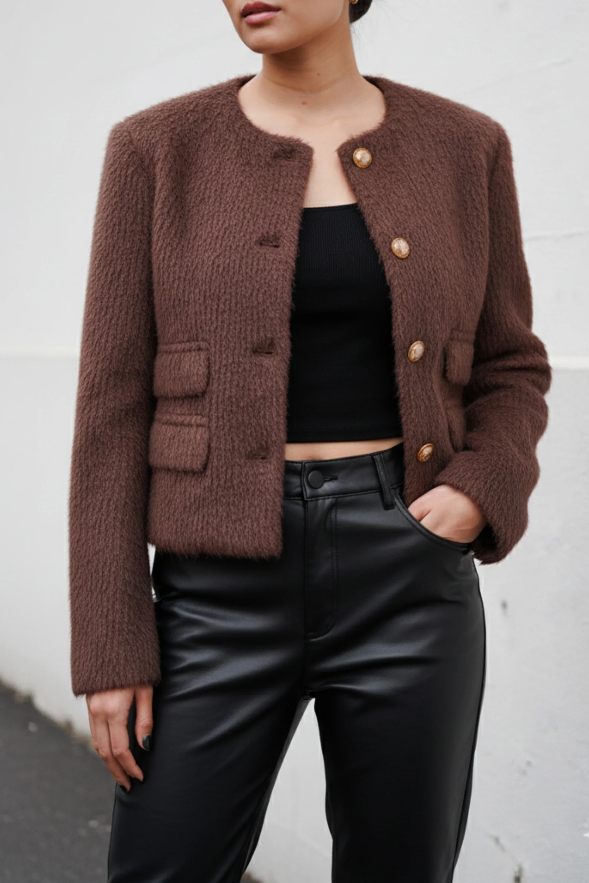 Plush Brown Frost Blazer