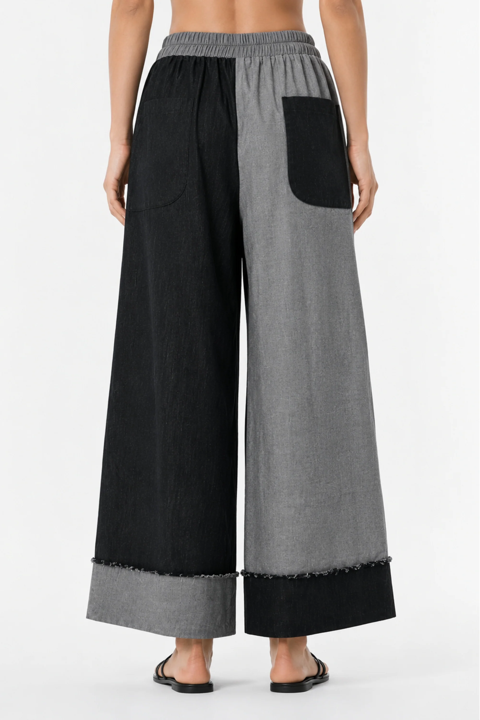 Monochrome Cotton Denim Pant
