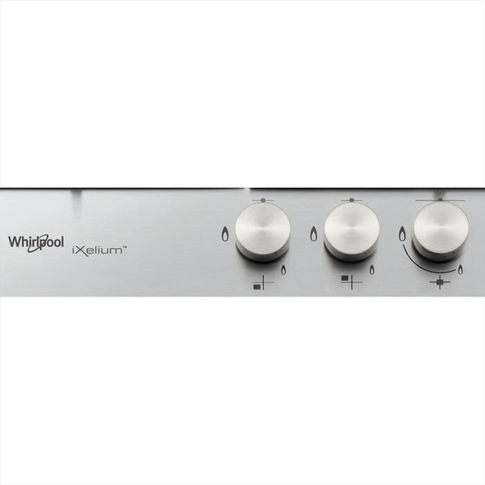 WHIRLPOOL - Piano cottura a gas IXELIUM GMR 7522/IXL 73cm-Acciaio inossidabile