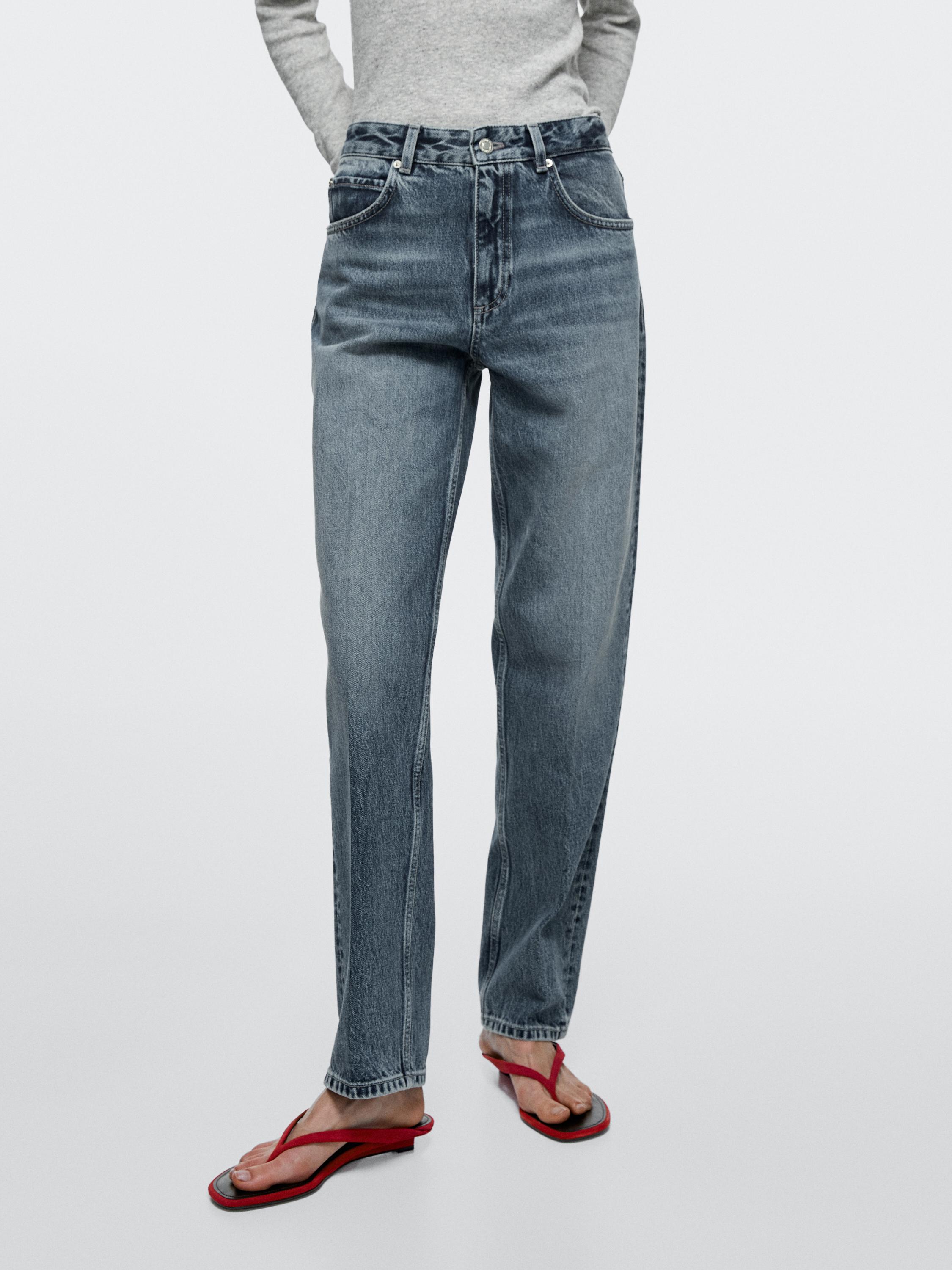 Jeans relaxed barrel tiro alto