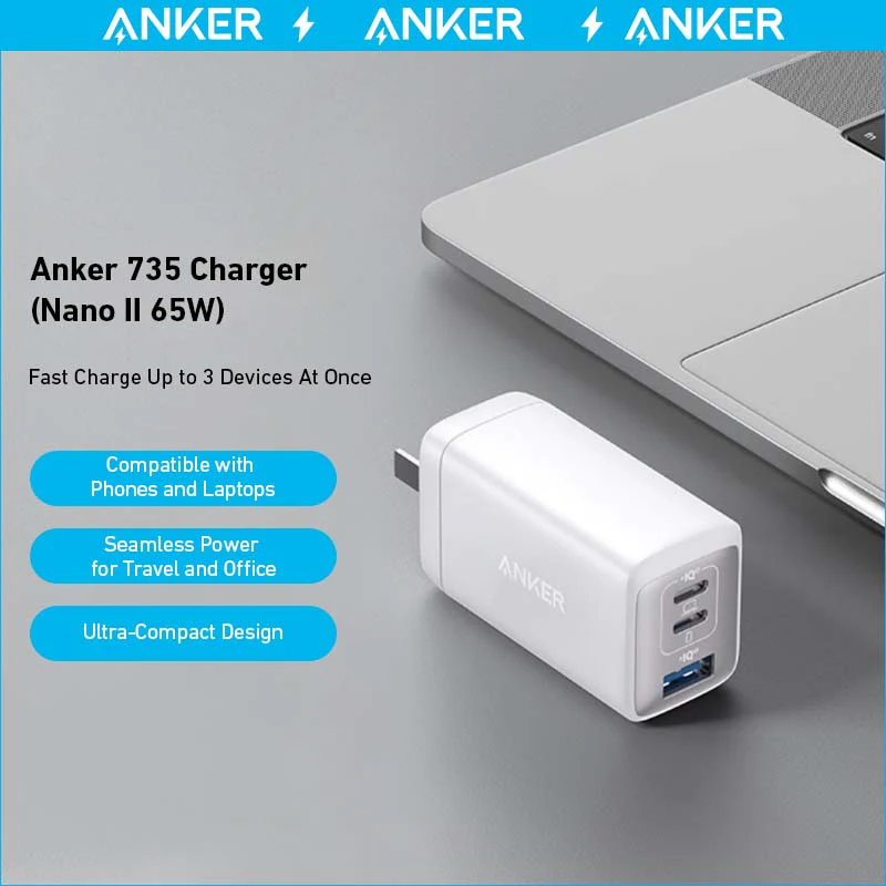 Anker 735 Charger (Nano II 65W) (2-Pack)