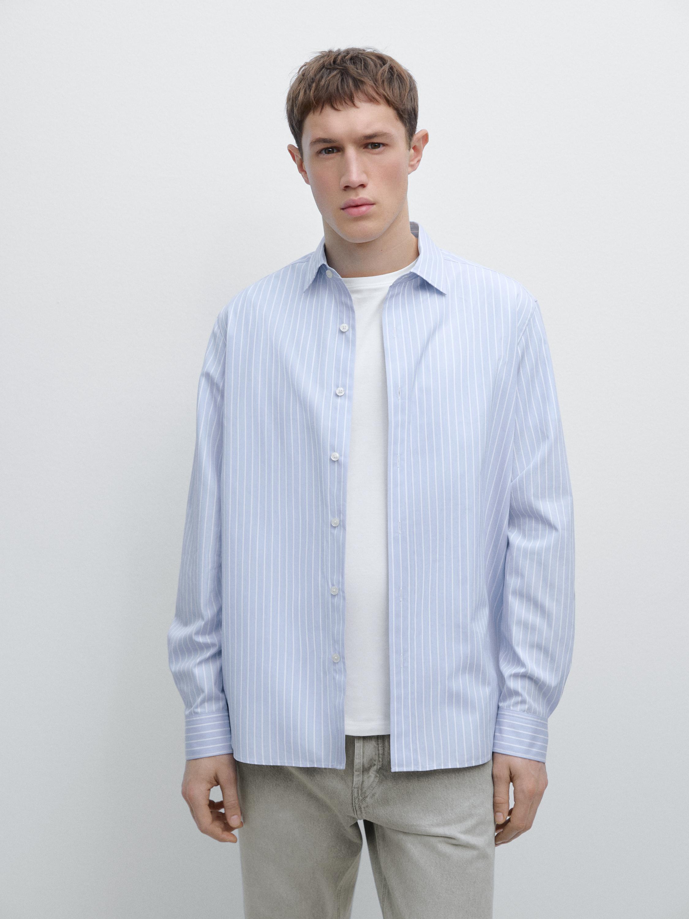 Camisa raya diplomática regular fit