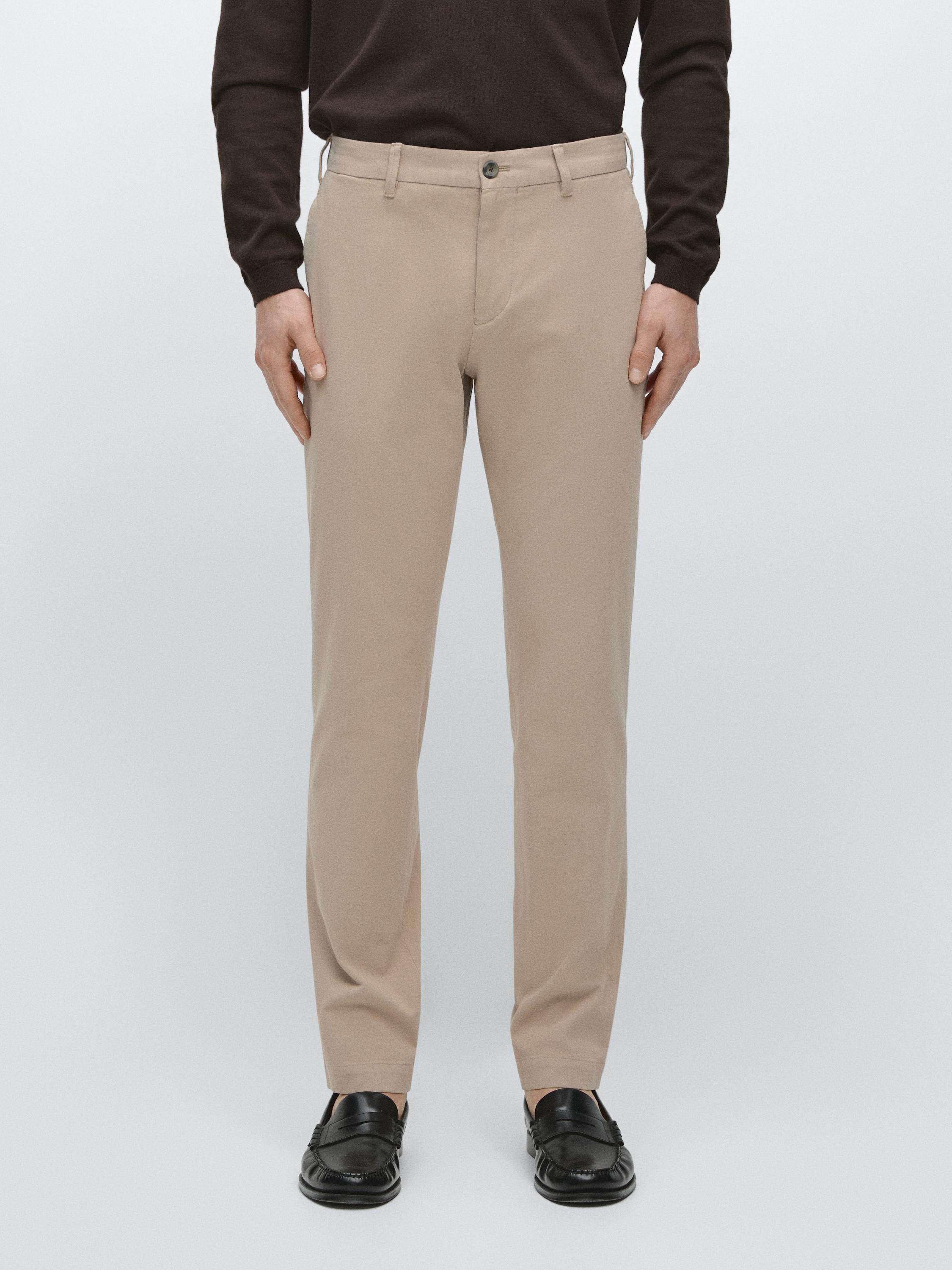 Pantalón slim fit mezcla algodón