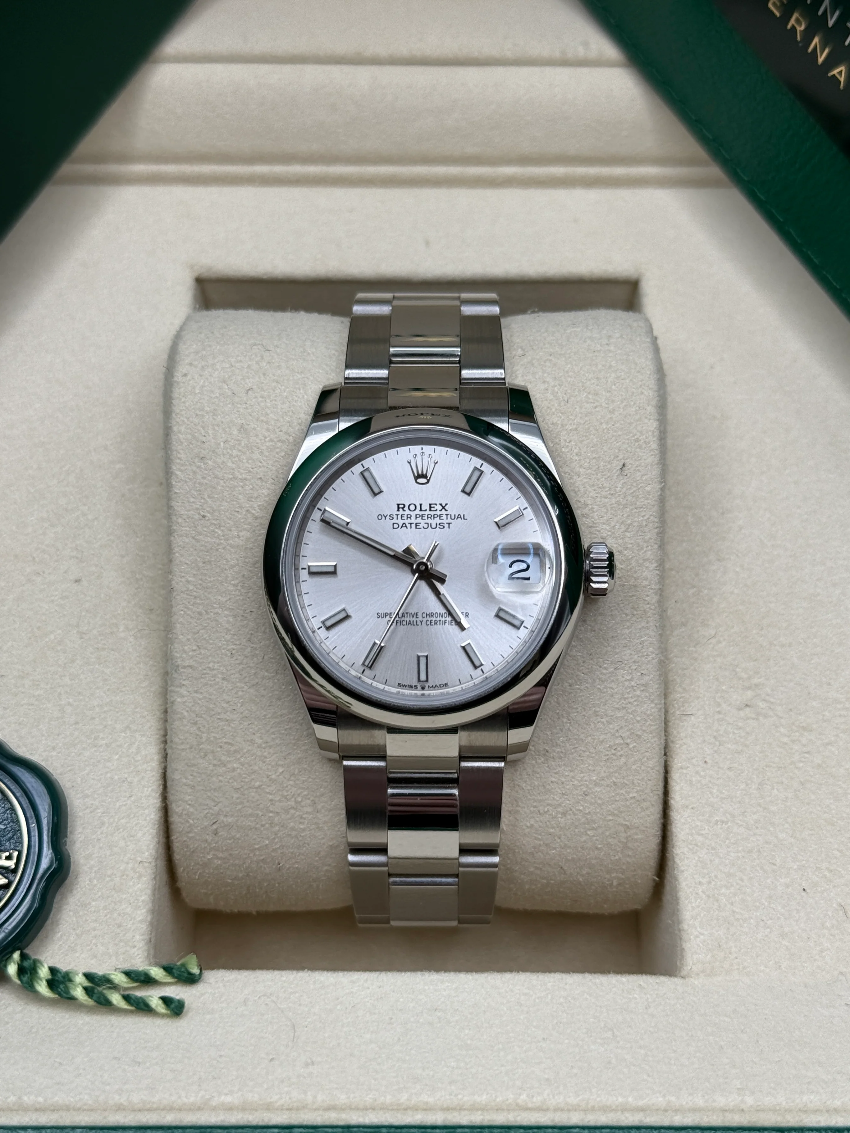 【Super Clone】RLX Datejust m278240-0005/0006 31mm  Silver Index Domed Bezel Oyster Oystersteel