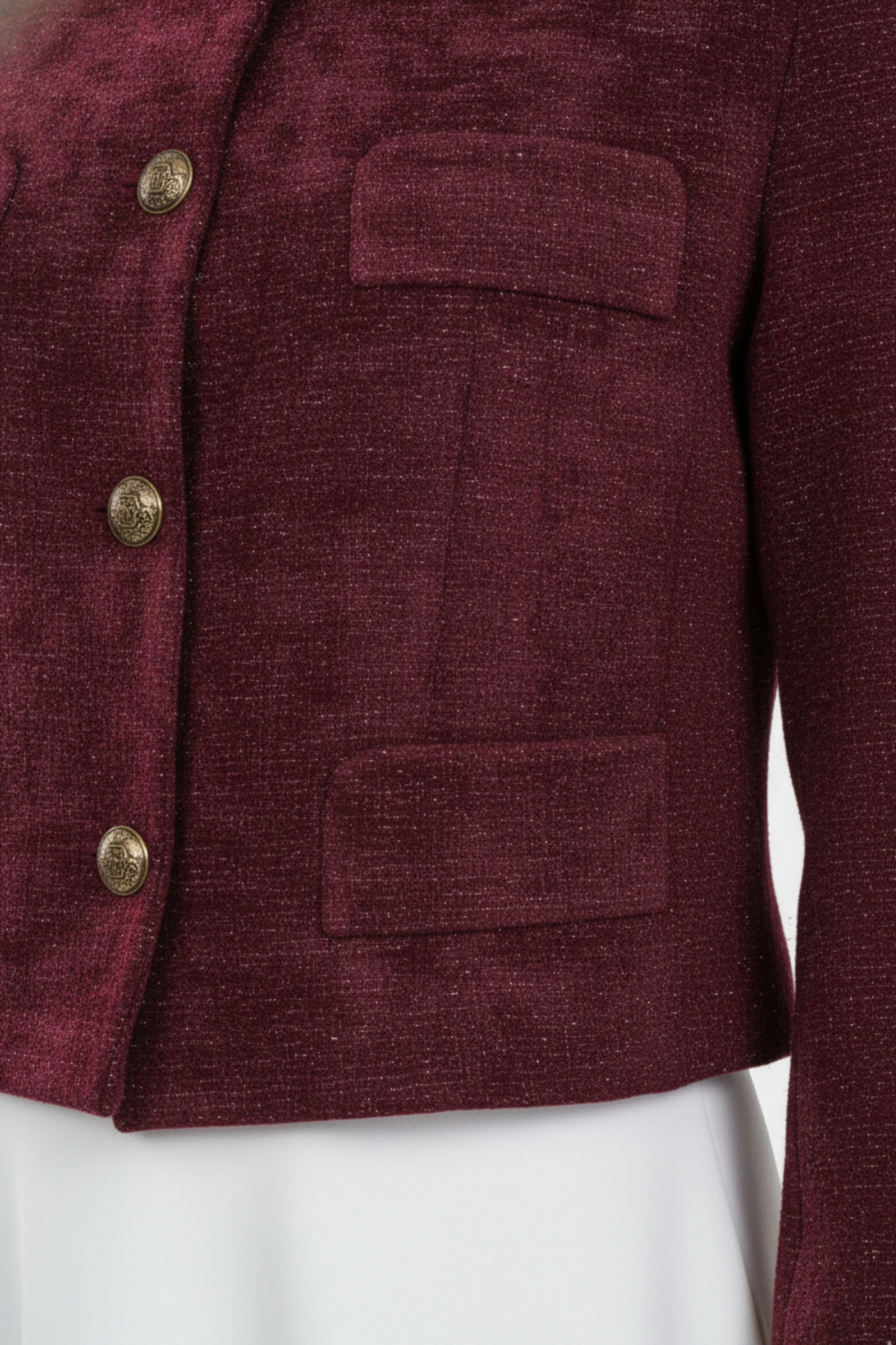 Berry Luster Velvet Blazer
