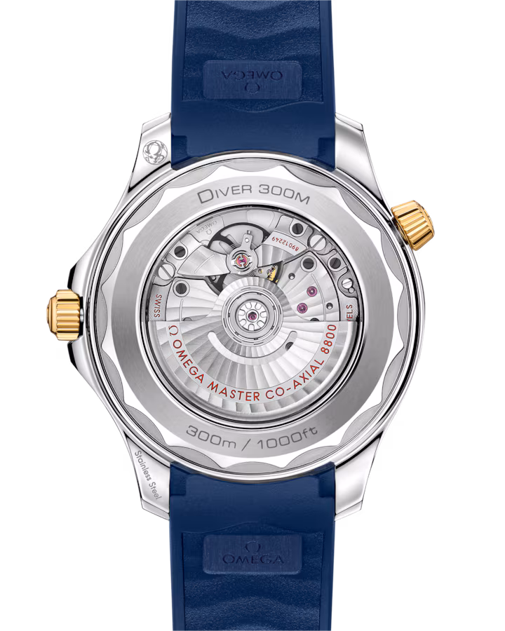 Omega Seamaster Diver 300M 42mm Blue Dial Stainless Steel 18k Yellow Gold Strap 210.22.42.20.03.001