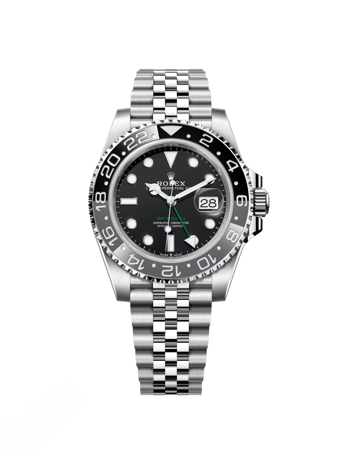 Rolex GMT-Master II 40mm 126710GRNR-0003 Black Dial Jubilee Watch