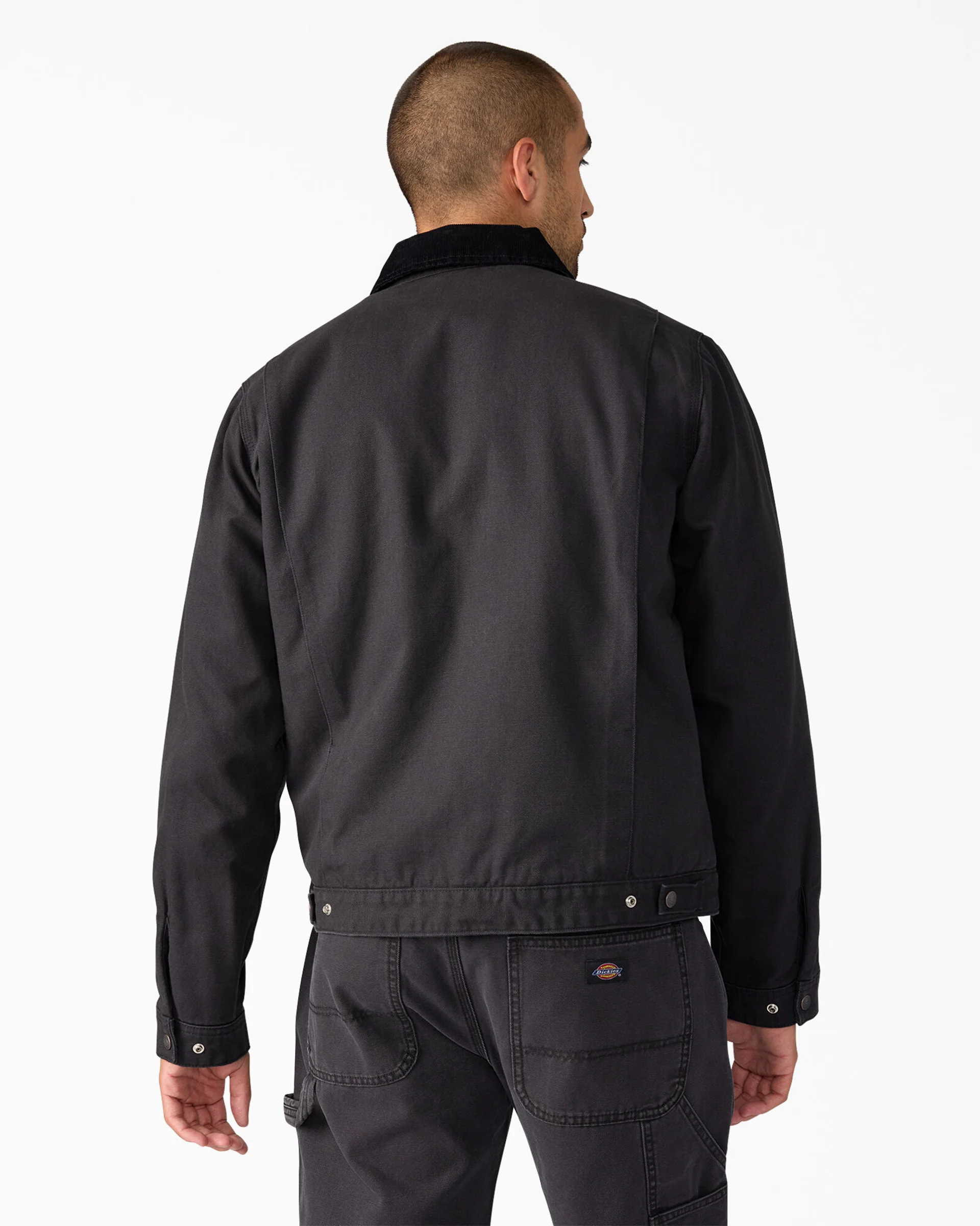 Blanket Lined Duck Canvas Jacket - Black
