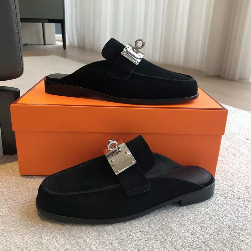 Fashion High Quality Real Leather Slippers LX-872306