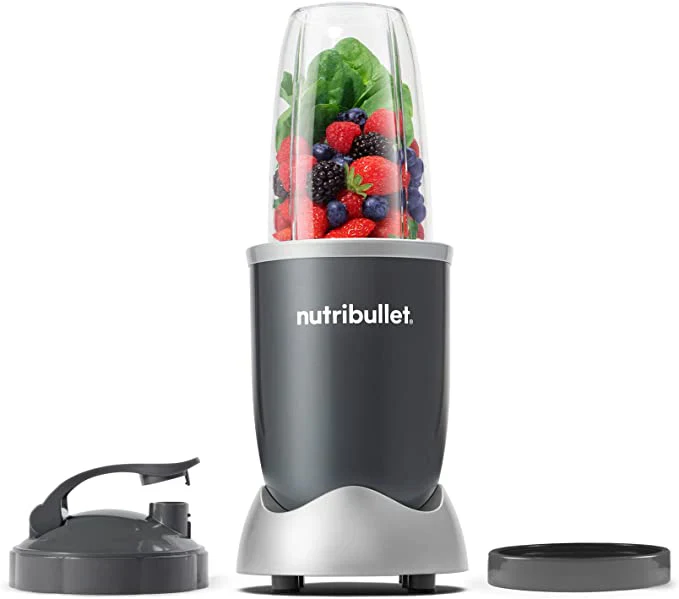 nutribullet personal blender for shakes, smoothies, food prep, and frozen blending, 24 ounces, 600 watt, gray, (nbr-0601)