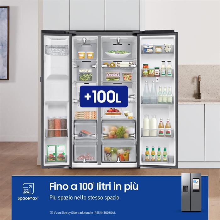 SAMSUNG - Frigorifero side by side RS90F66BETEF Classe E-Inox Spazzolato