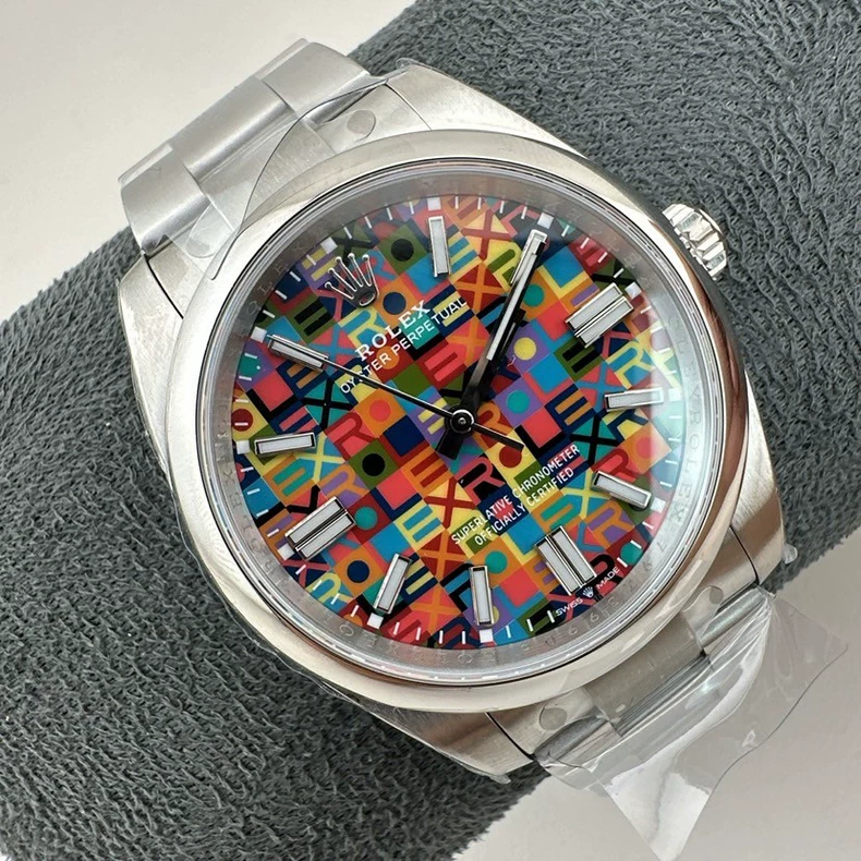 Rolex Oyster Perpetual with Multi-Color Dial