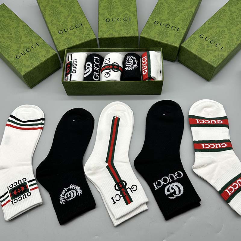 Set of 5 Pairs of Cotton Anti-bacterial Ankle Socks WZ-924000176