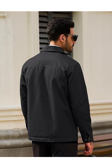 Men's Cotton Jacket Full Zip Up Work Jackets