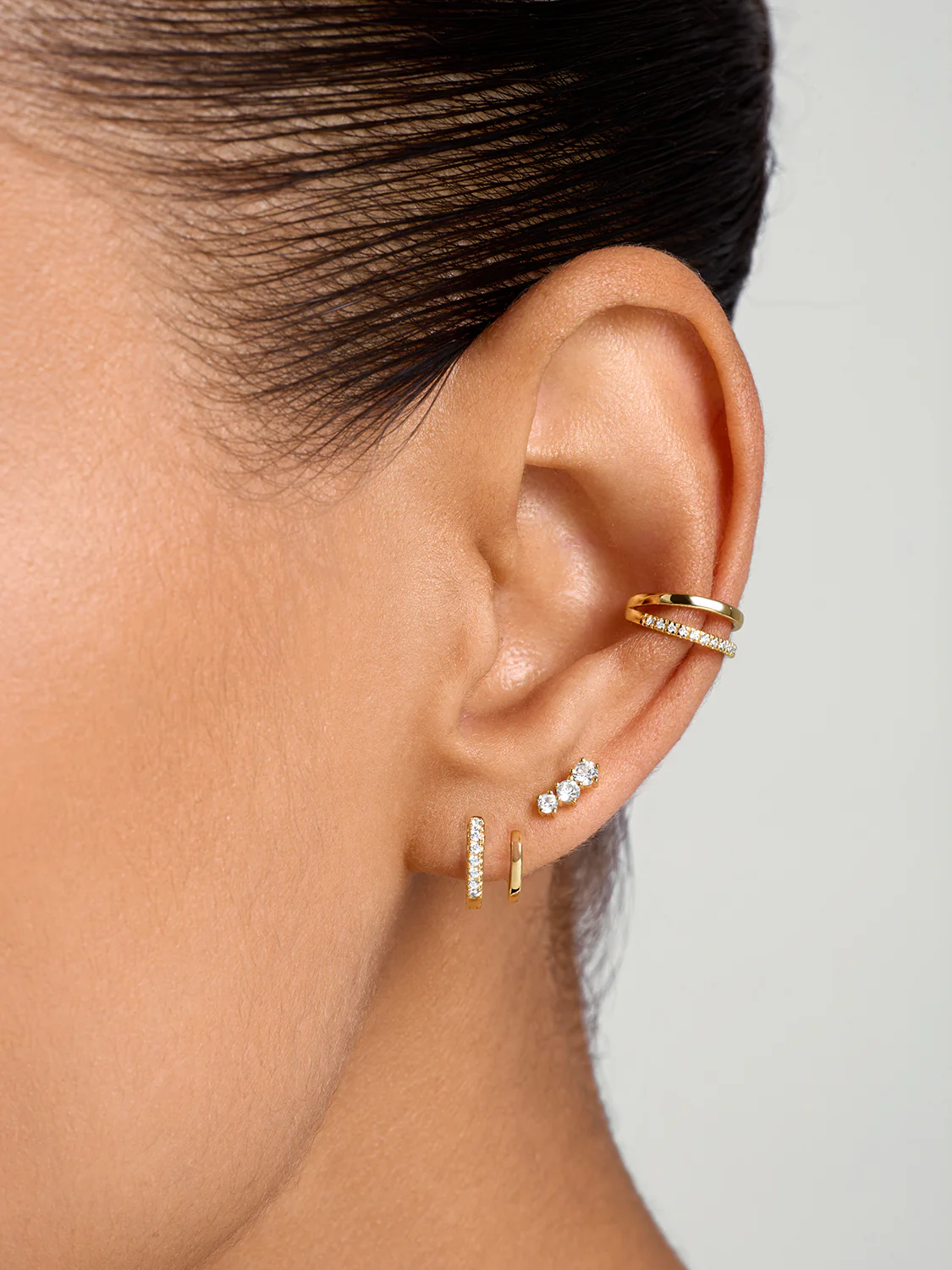 Triple Sapphire Studs