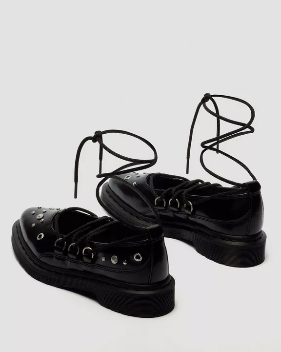 ELPHIE II STUDDED BUTTERO LEATHER BALLET FLATS