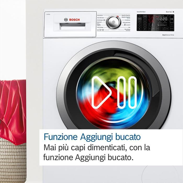 BOSCH - Lavatrice Serie 6 WGH24400IT 9Kg 1400g/m Classe A-BIANCA