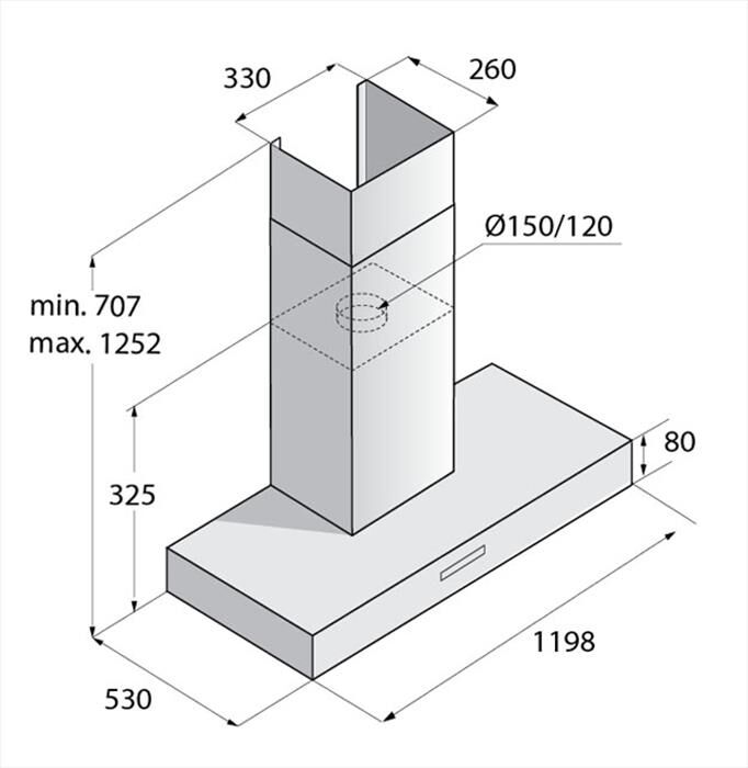 ASKO - Cappa decorativa a parete CW 41236 S-Inox