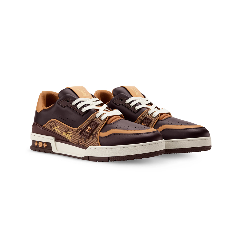 LV  Trainer Brown Monogram Leather Sneaker