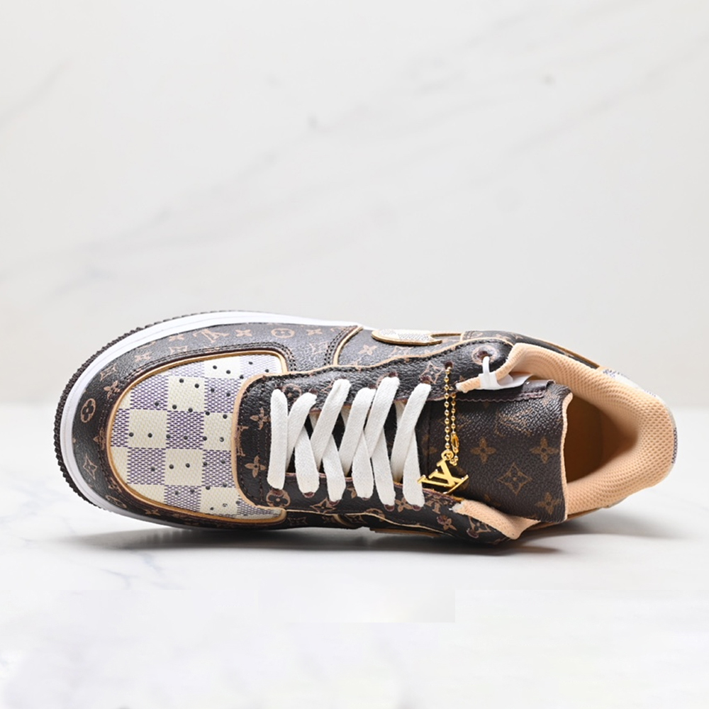 NK Air Force 1 x Lois Vuton Monograme Dark Brown NNL24112002